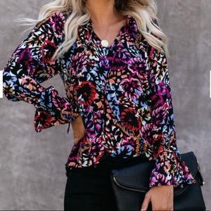 3/$50 Vici Fearless Printed Blouse